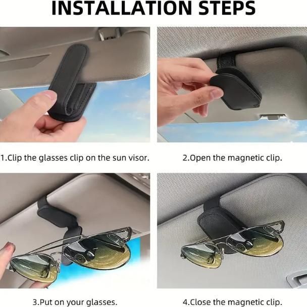 ClipNStow Car Visor Sunglass Holder